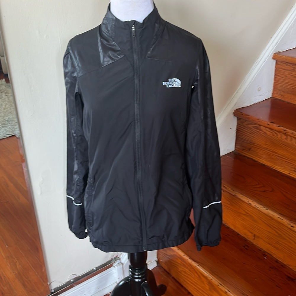 The north face black windbreaker jacket